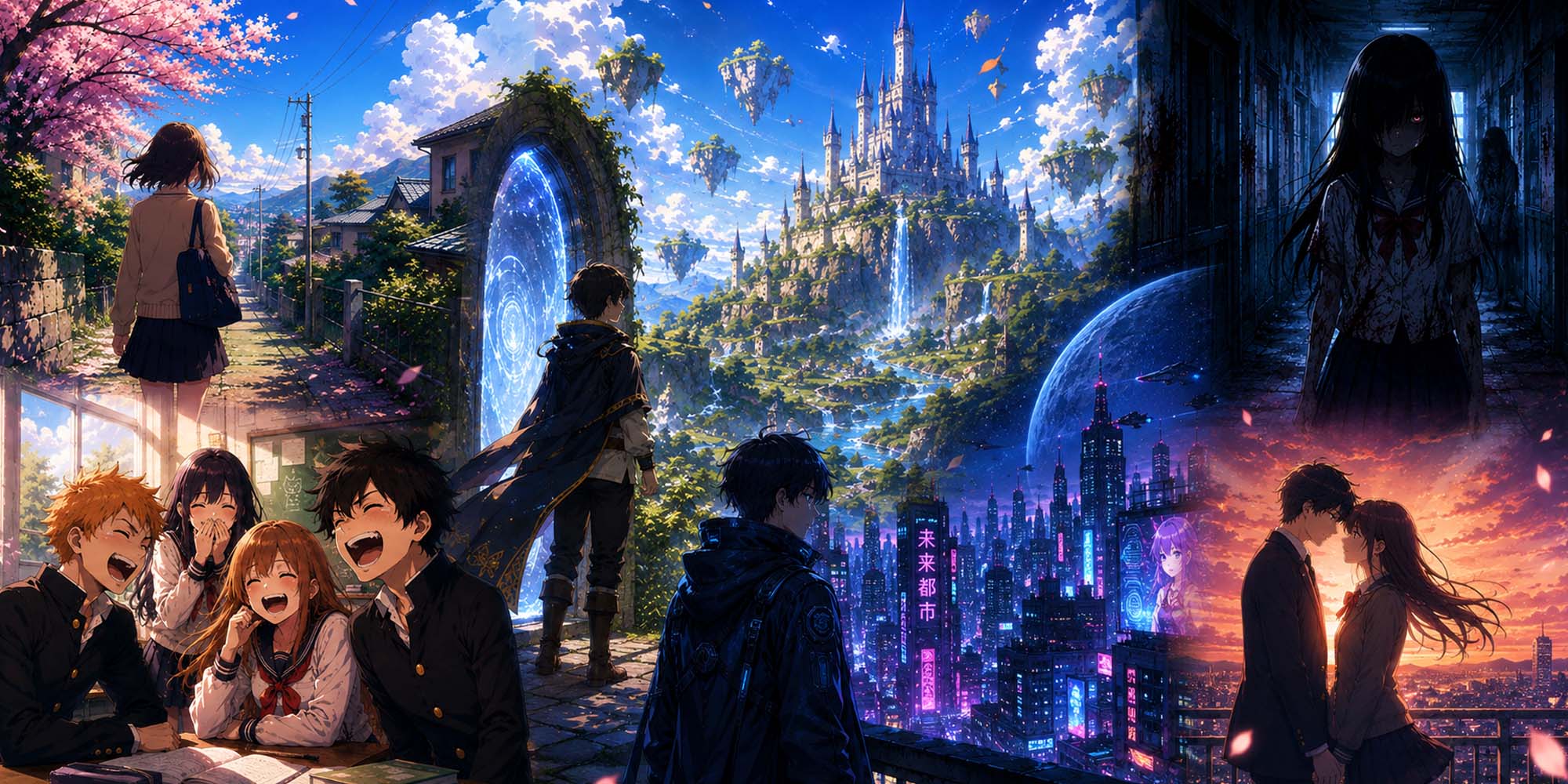 A mixed of Anime genres and subgenres