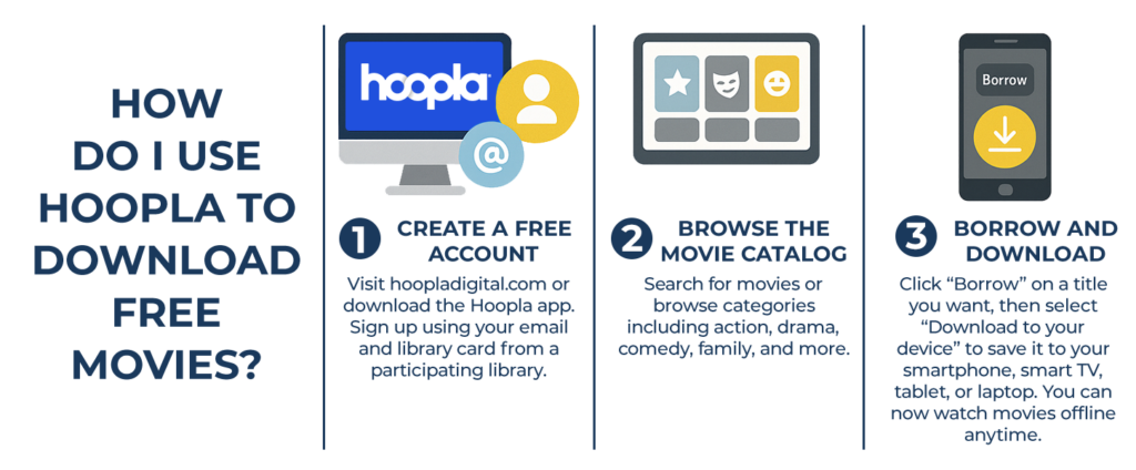 Step-by-step instructions on how to download free movies.