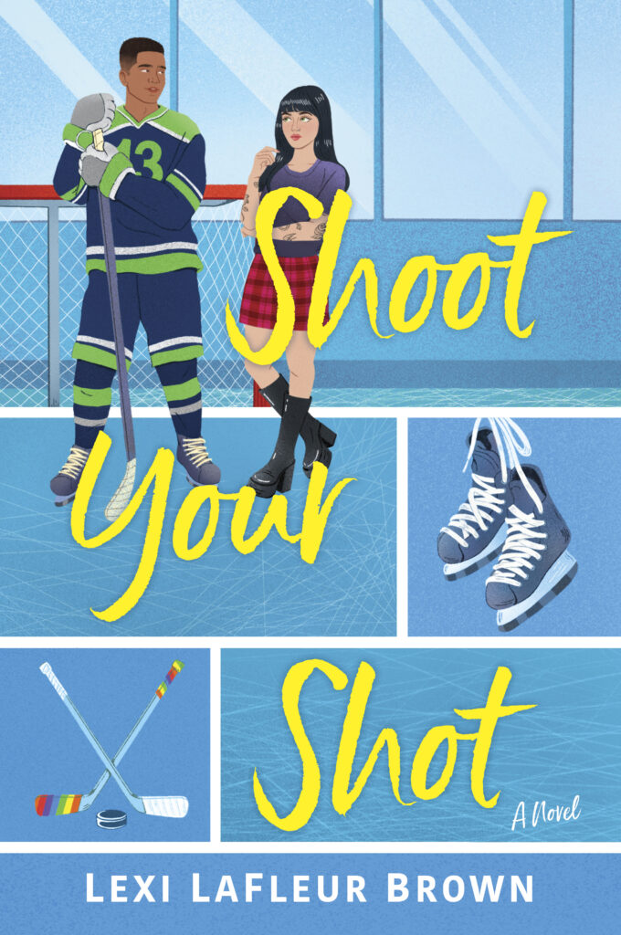 Shoot Your Shot by Lexi LaFleur Brown is about a hockey player that needs someone to straighten his life up. Read it on Hoopla!