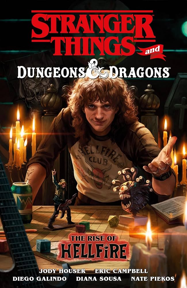 Stranger Things and Dungeons & Dragons: The Rise of Hellfire (graphic novel) is on Hoopla