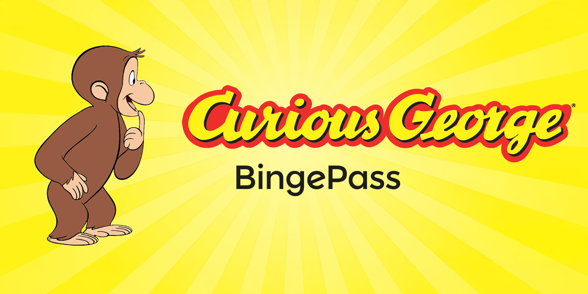 Curious George BingePass is now on Hoopla and free with your Library card!