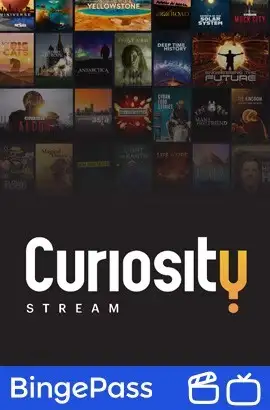 Curiositystream BingePass cover art - available exclusively through Hoopla.