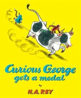 Curious George Gets a Medal by H.A. Rey is free to read on Hoopla with the Curious George BingePass.
