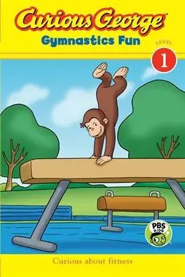 Curious George Gymnastics Fun is on the Curious George BingePass with Hoopla.