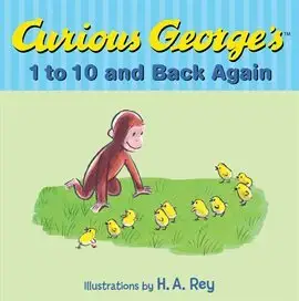 Curious George's 1 to 10 and Back Again by H.A. Rey is free to read on Hoopla with the Curious George BingePass.