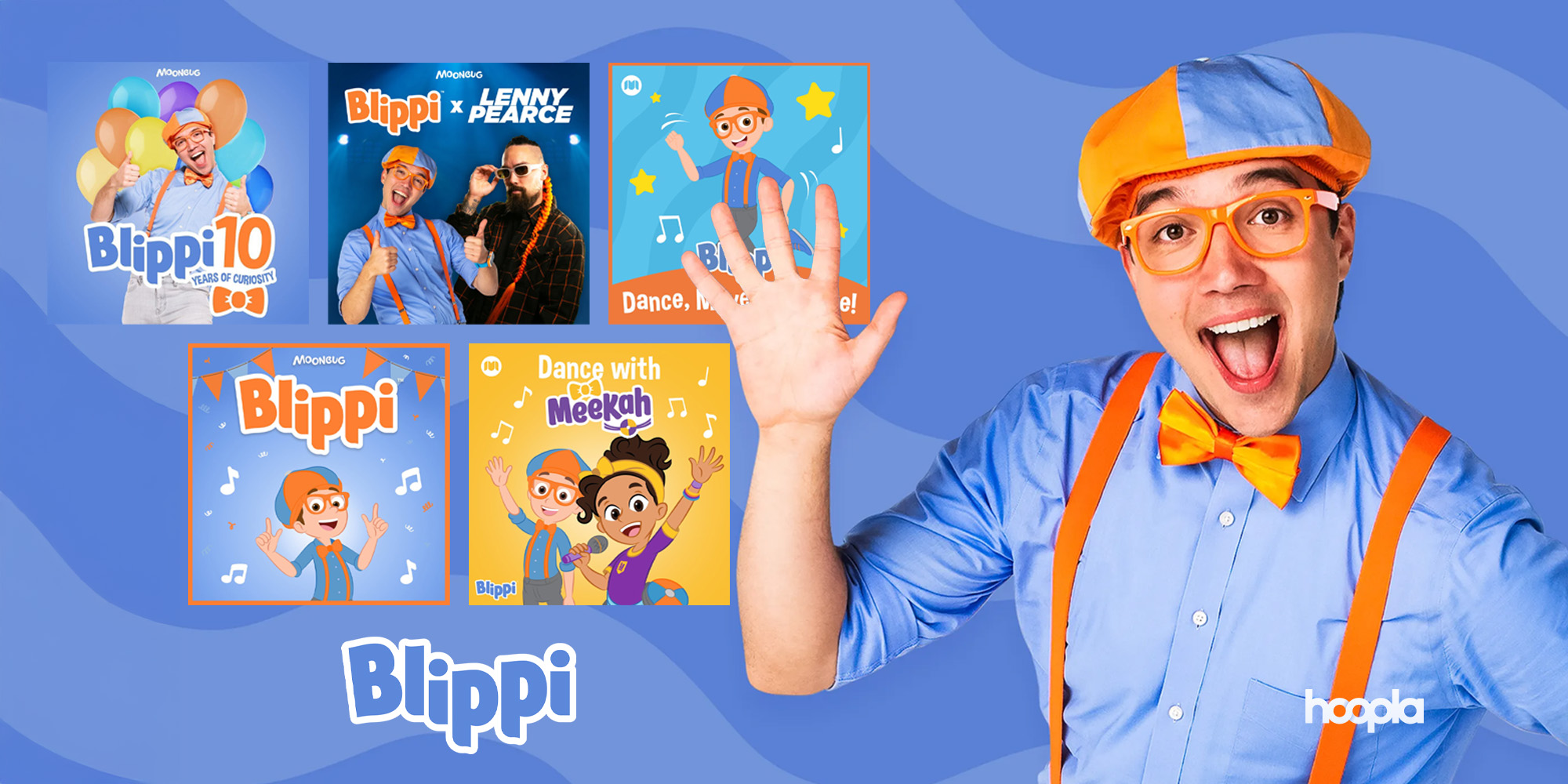 Blippi music is on Hoopla and you can listen for free!