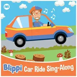 Car Ride Sing-Along with Blippi is free to stream on Hoopla and in the car!