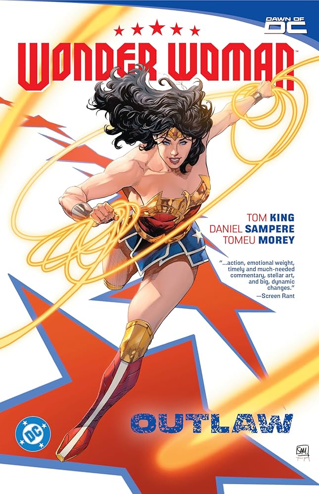 Wonder Woman Vol. 1: Outlaw by Tom King and illustrated by Daniel Sampere and Belen Ortega is free to read on Hoopla.