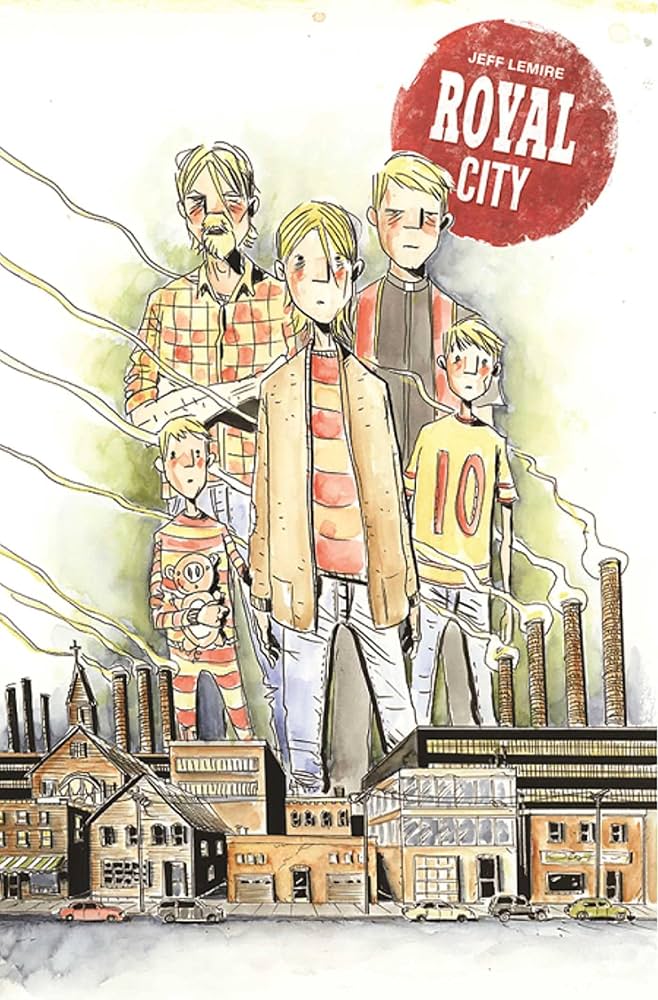 Royal City Vol. 1: Next of Kin by Jeff Lemire is free to read on Hoopla.