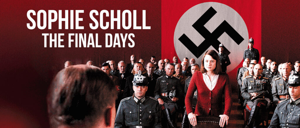 Sophie Scholl The Final Days -During a leaflet distribution, Sophie Scholl (Julia Jentsch) and her brother are arrested, leading to an intense interrogation by the Gestapo that becomes a profound test of conviction and courage. Stream it right now on Hoopla for free with no ads.