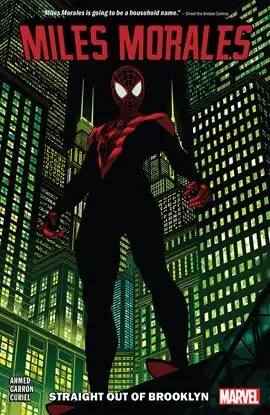 Miles Morales Vol. 1: Straight Out of Brooklyn - Miles Morales swings back into the spotlight! When the rampaging Rhino and a cadre of mysterious criminals start plaguing Brooklyn, things take a dark turn for the young Spider-Man! Hoopla has it to read for free with your library card!