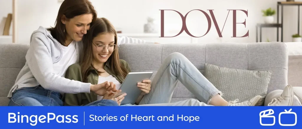 A sweet romance, a moving drama, or a cozy holiday story—this extensive collection has something for everyone. The Dove BingePass is on Hoopla for free!