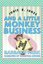 Junie B. Jones and a Little Monkey Business audiobook cover.