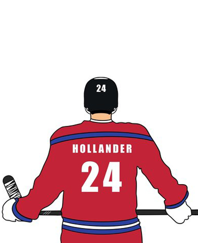 Hockey player Shane Hollander number 24