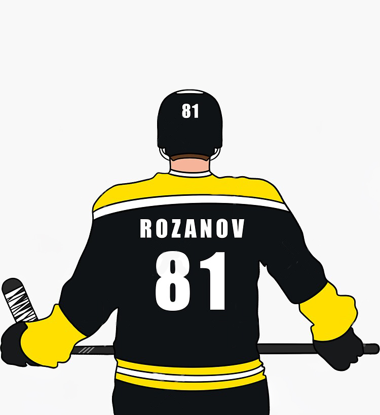 Hockey player Ilya Rozanov number 81