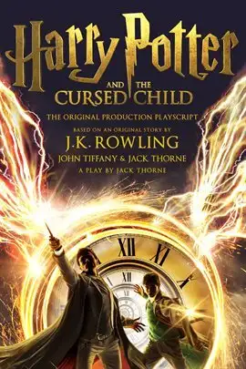 Cover art showing two figures in front of a large glowing clock, surrounded by swirling golden light and dramatic magical energy.
