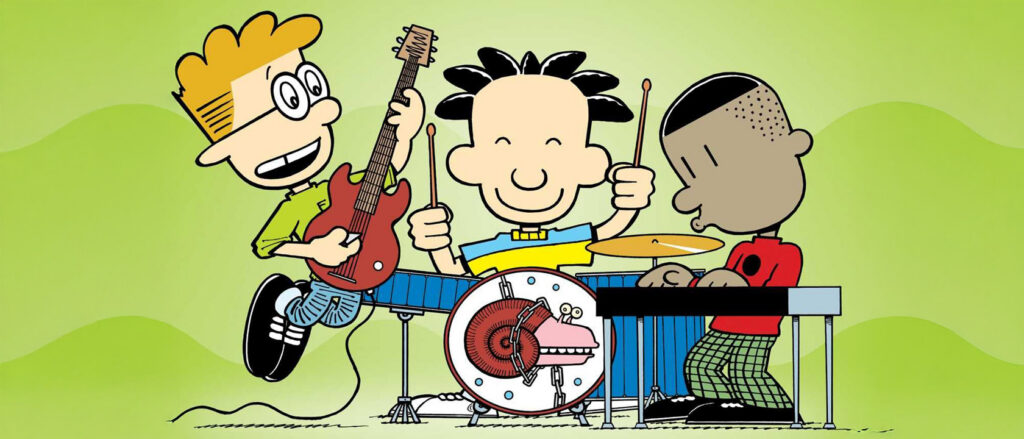 Big Nate and his best friends playing instruments