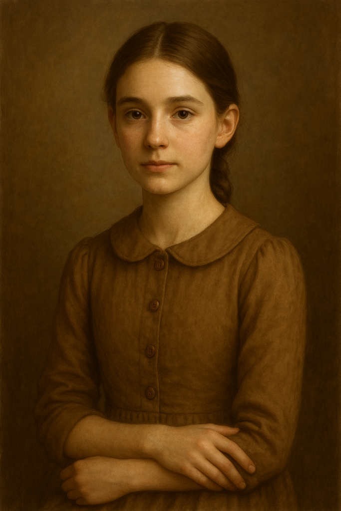 portrait style art of Jessie Alden from the Boxcar Children