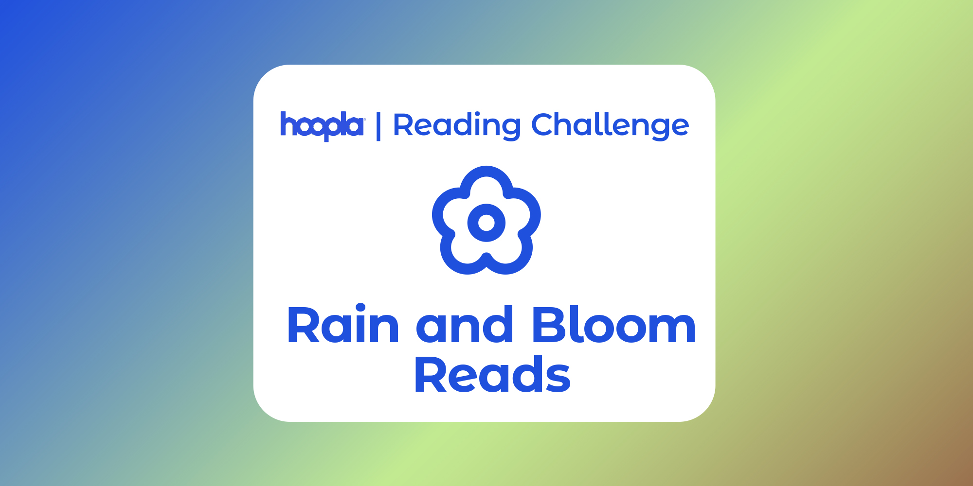Hoopla Reading challenge - Rain and Bloom Reads