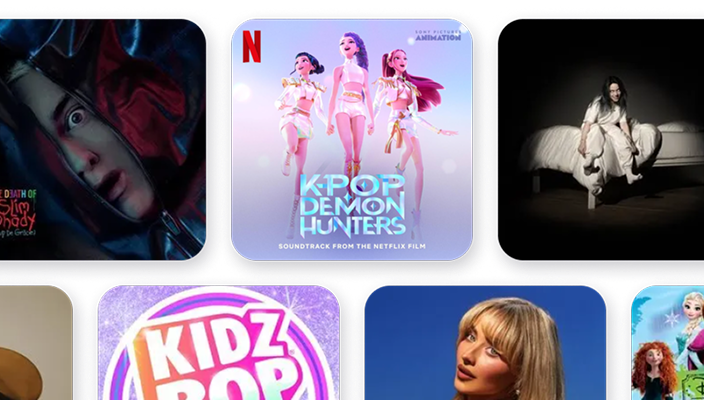 Music title art in Hoopla's Catalog