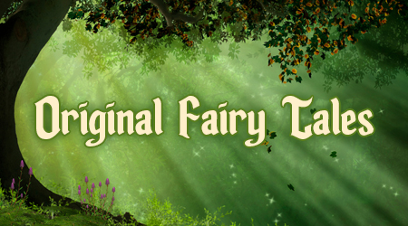Original Fairy Tales text on a fairy tale background