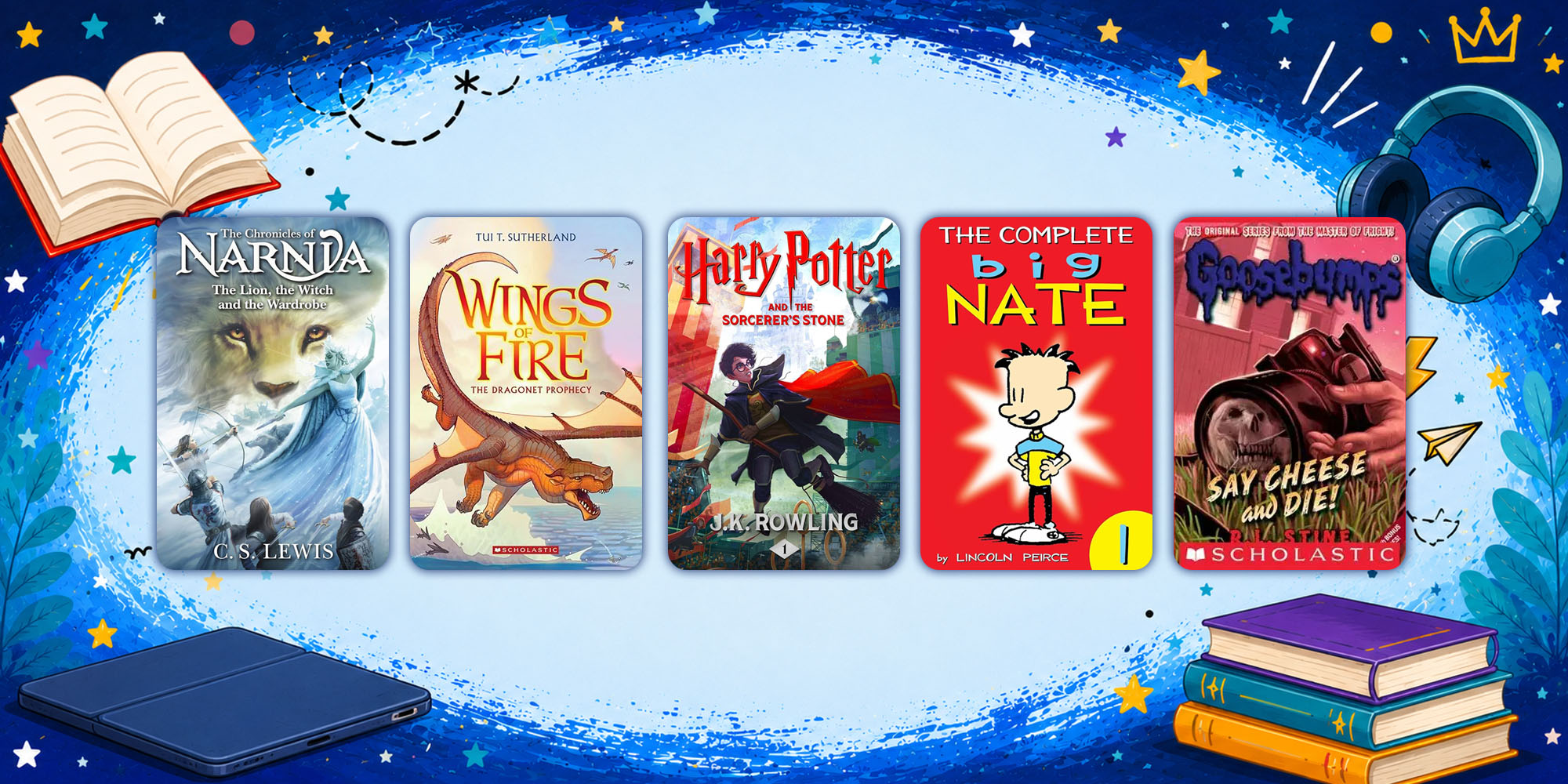 Popular Book Series for kids title art