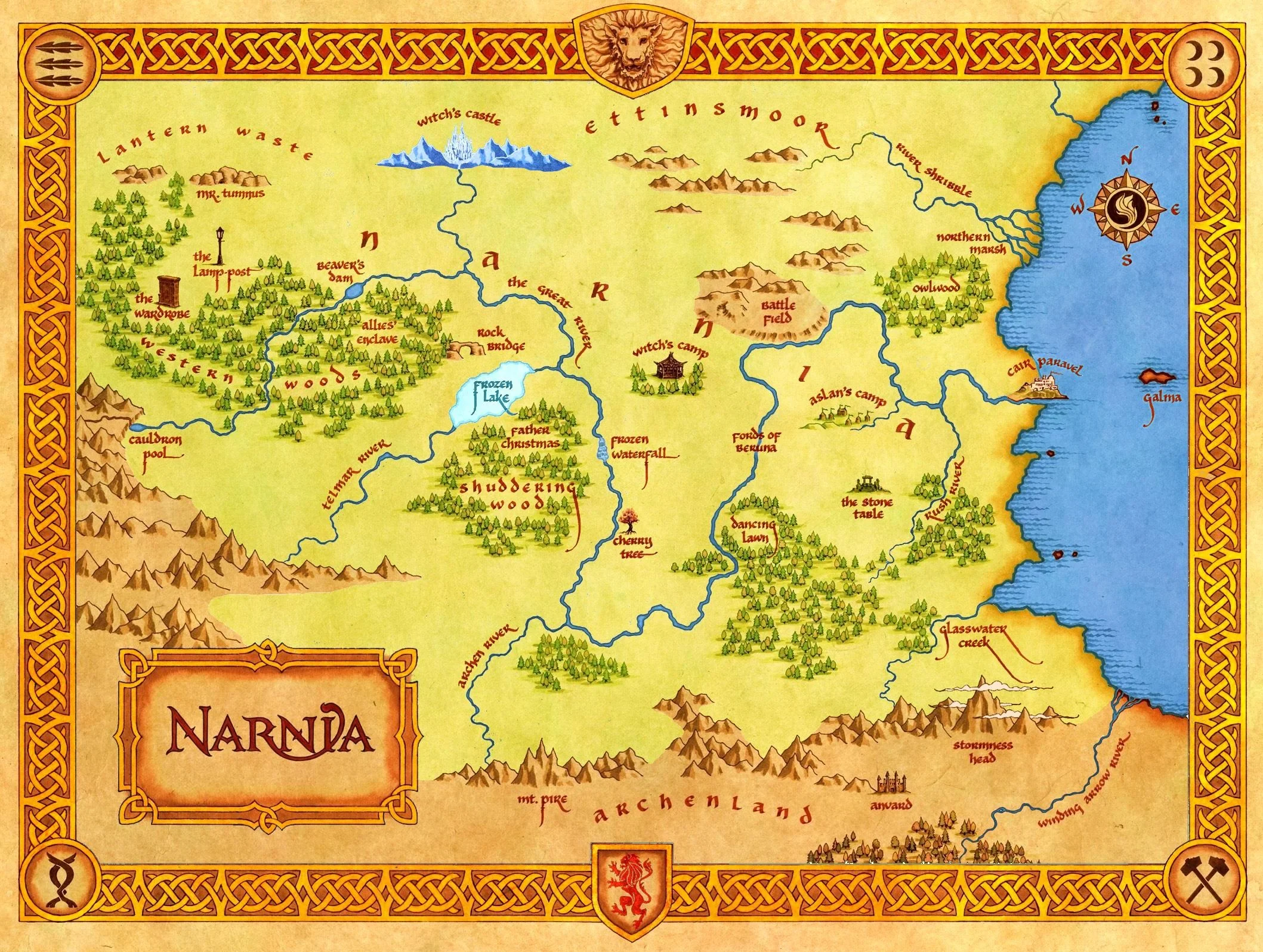 full map of Narnia