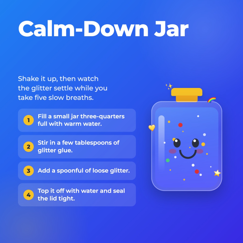 calm down jar graphic