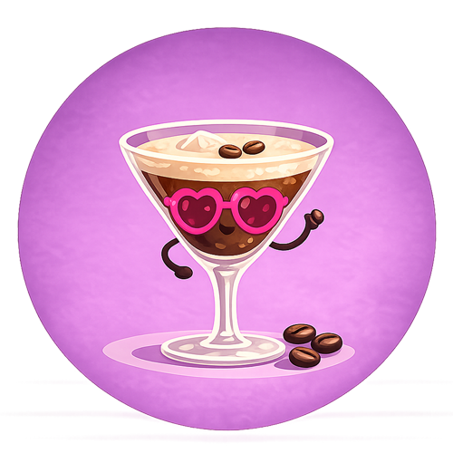 Espresso Martini cartoon drink