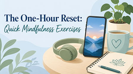 The One-Hour Reset: Quick Mindfulness Exercises art work